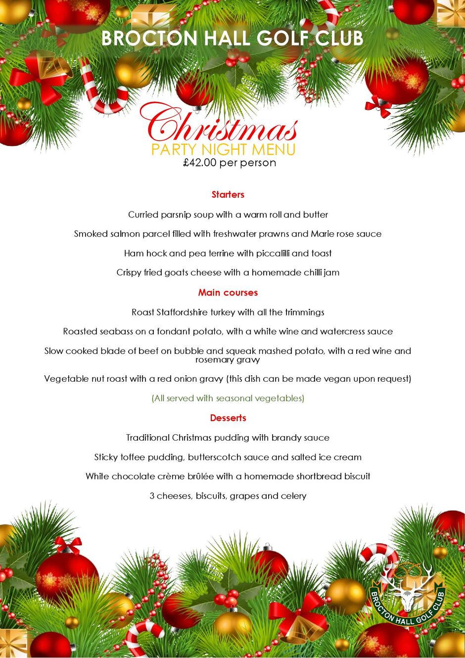 Christmas Menus Christmas Menus